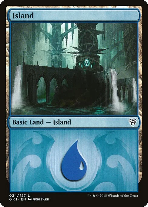 Island, carta Magic di tipo Basic Land — Island illustrata da Jung Park