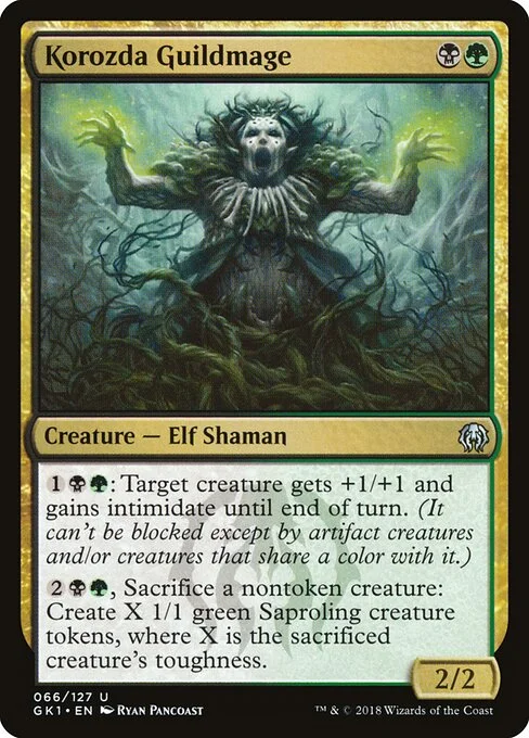 Korozda Guildmage, carta Magic di tipo Creature — Elf Shaman illustrata da Ryan Pancoast