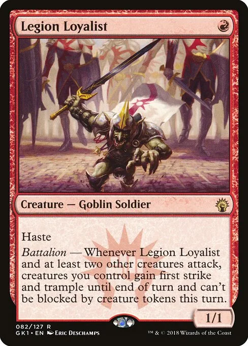 Legion Loyalist, carta Magic di tipo Creature — Goblin Soldier illustrata da Eric Deschamps