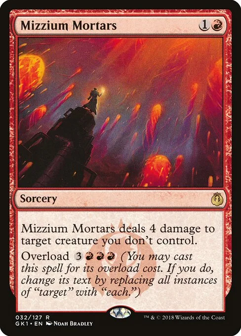Mizzium Mortars, carta Magic di tipo Sorcery illustrata da Noah Bradley