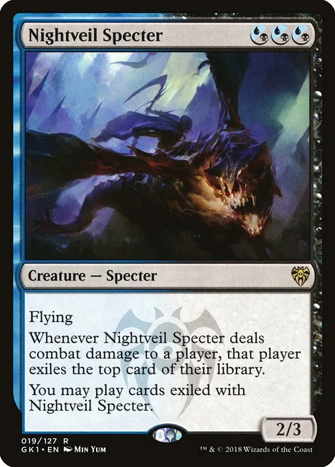 Nightveil Specter, carta Magic di tipo Creature — Specter illustrata da Min Yum