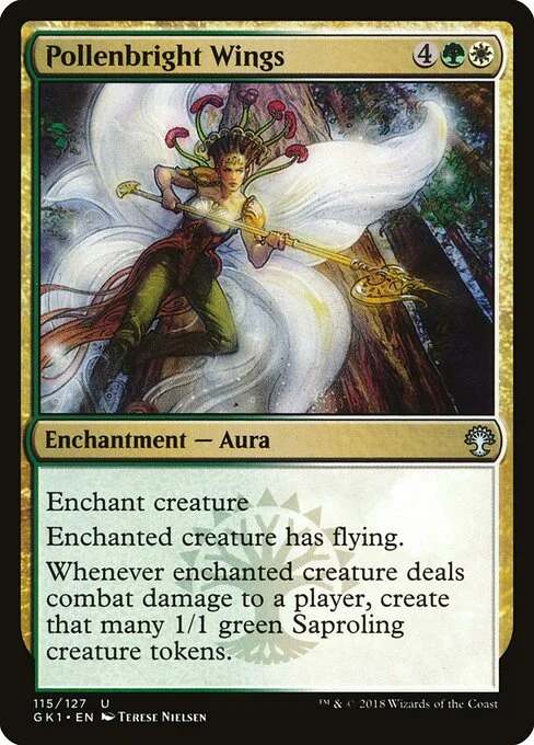 Pollenbright Wings, carta Magic di tipo Enchantment — Aura illustrata da Terese Nielsen
