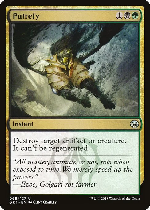 Putrefy, carta Magic di tipo Instant illustrata da Clint Cearley