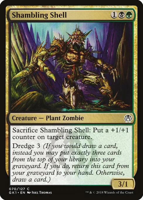 Shambling Shell, carta Magic di tipo Creature — Plant Zombie illustrata da Joel Thomas