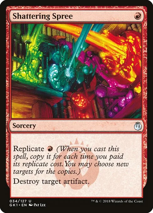 Shattering Spree, carta Magic di tipo Sorcery illustrata da Pat Lee