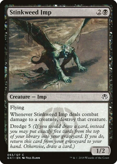 Stinkweed Imp, carta Magic di tipo Creature — Imp illustrata da Nils Hamm