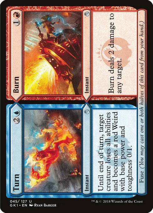 Turn // Burn, carta Magic di tipo Instant // Instant illustrata da Ryan Barger