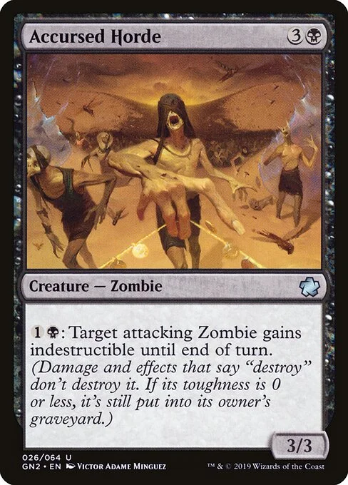 Accursed Horde, carta Magic di tipo Creature — Zombie illustrata da Victor Adame Minguez