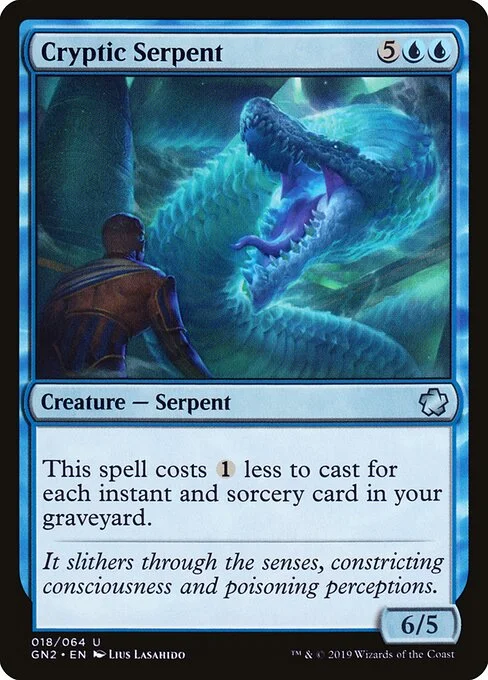 Cryptic Serpent, carta Magic di tipo Creature — Serpent illustrata da Lius Lasahido