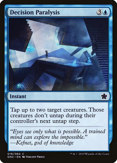 Decision Paralysis, carta Magic di tipo Instant illustrata da Vincent Proce