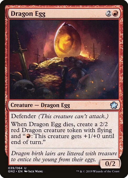 Dragon Egg, carta Magic di tipo Creature — Dragon Egg illustrata da Jack Wang