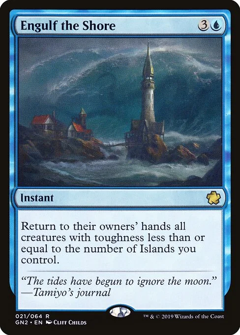 Engulf the Shore, carta Magic di tipo Instant illustrata da Cliff Childs