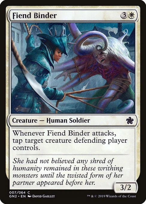 Fiend Binder, carta Magic di tipo Creature — Human Soldier illustrata da David Gaillet