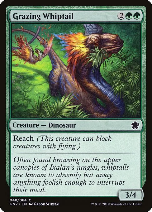 Grazing Whiptail, carta Magic di tipo Creature — Dinosaur illustrata da Gabor Szikszai
