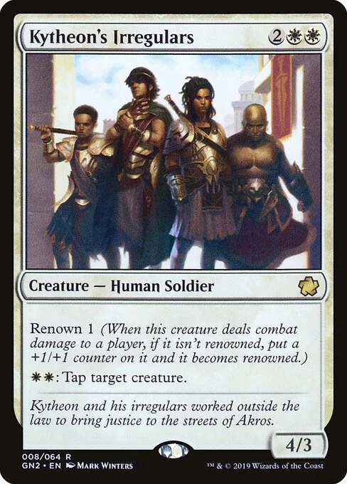 Kytheon's Irregulars, carta Magic di tipo Creature — Human Soldier illustrata da Mark Winters