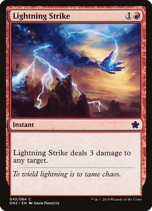 Lightning Strike, carta Magic di tipo Instant illustrata da Adam Paquette