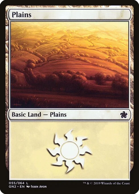 Plains, carta Magic di tipo Basic Land — Plains illustrata da John Avon