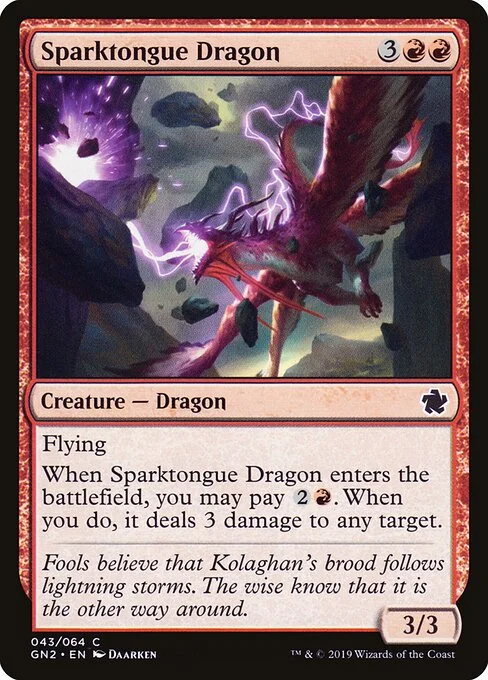 Sparktongue Dragon, carta Magic di tipo Creature — Dragon illustrata da Daarken
