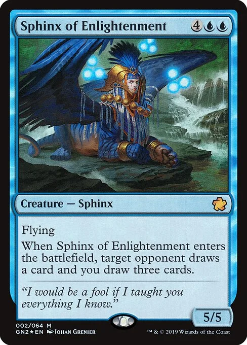Sphinx of Enlightenment, carta Magic di tipo Creature — Sphinx illustrata da Johan Grenier