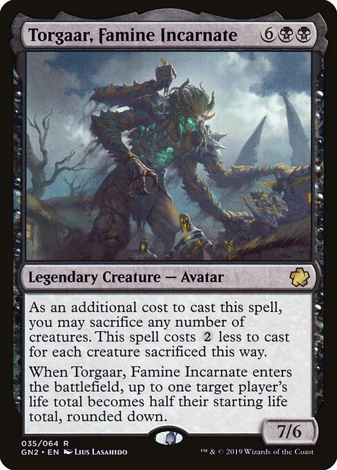 Torgaar, Famine Incarnate, carta Magic di tipo Legendary Creature — Avatar illustrata da Lius Lasahido