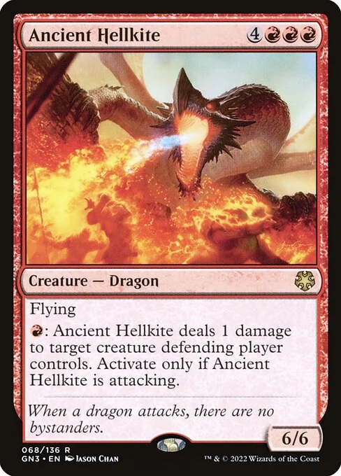 Ancient Hellkite, carta Magic di tipo Creature — Dragon illustrata da Jason Chan