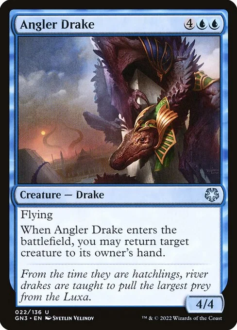 Angler Drake, carta Magic di tipo Creature — Drake illustrata da Svetlin Velinov