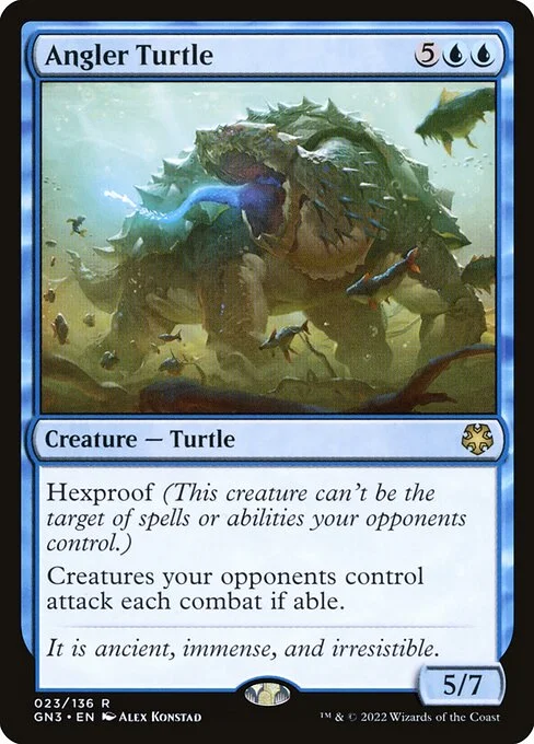 Angler Turtle, carta Magic di tipo Creature — Turtle illustrata da Alex Konstad