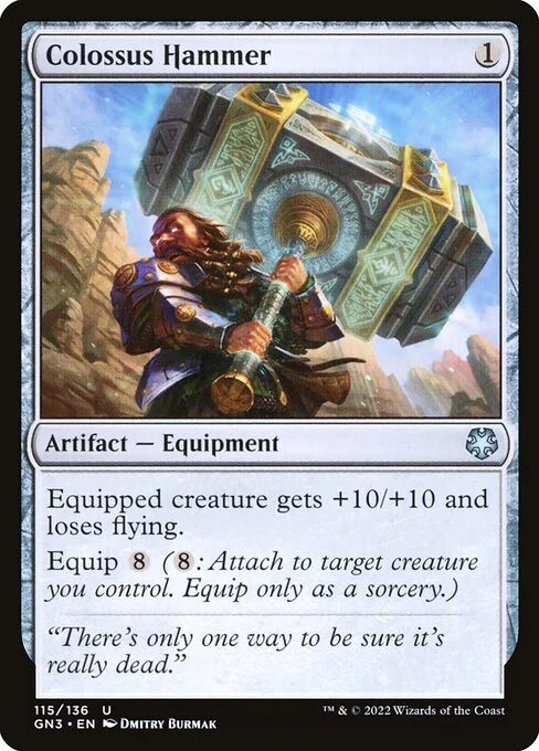 Colossus Hammer, carta Magic di tipo Artifact — Equipment illustrata da Dmitry Burmak