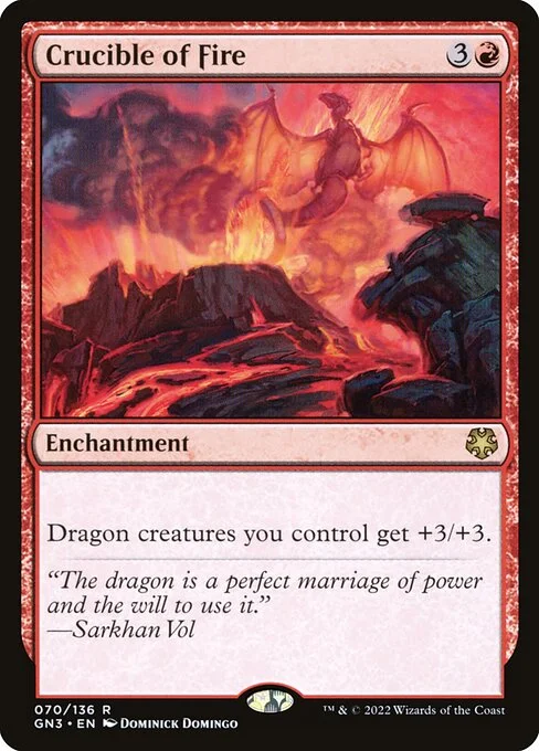 Crucible of Fire, carta Magic di tipo Enchantment illustrata da Dominick Domingo