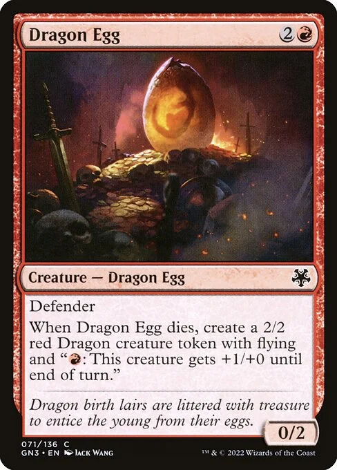 Dragon Egg, carta Magic di tipo Creature — Dragon Egg illustrata da Jack Wang