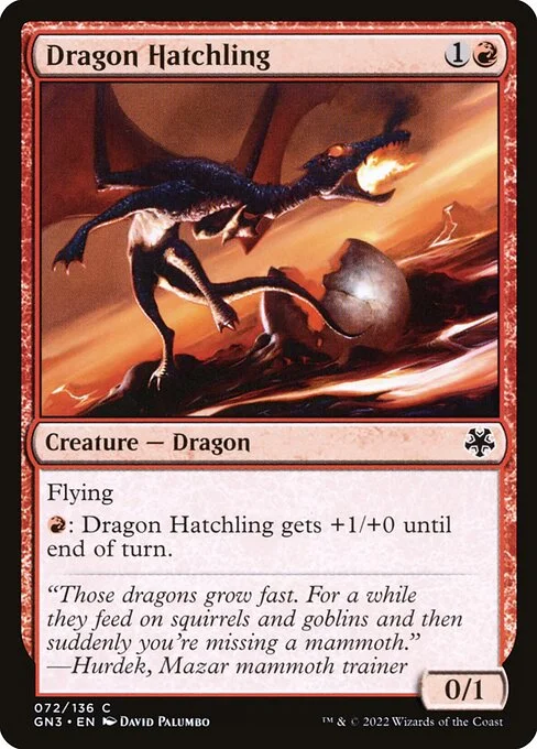 Dragon Hatchling, carta Magic di tipo Creature — Dragon illustrata da David Palumbo