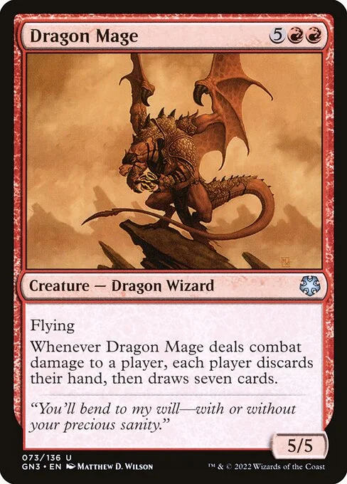 Dragon Mage, carta Magic di tipo Creature — Dragon Wizard illustrata da Matthew D. Wilson