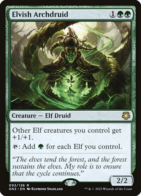 Elvish Archdruid, carta Magic di tipo Creature — Elf Druid illustrata da Raymond Swanland