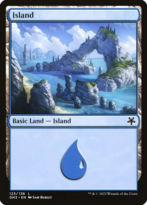Island, carta Magic di tipo Basic Land — Island illustrata da Sam Burley