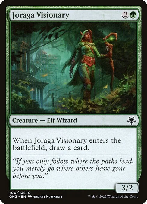 Joraga Visionary, carta Magic di tipo Creature — Elf Wizard illustrata da Andrey Kuzinskiy