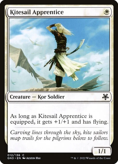 Kitesail Apprentice, carta Magic di tipo Creature — Kor Soldier illustrata da Austin Hsu
