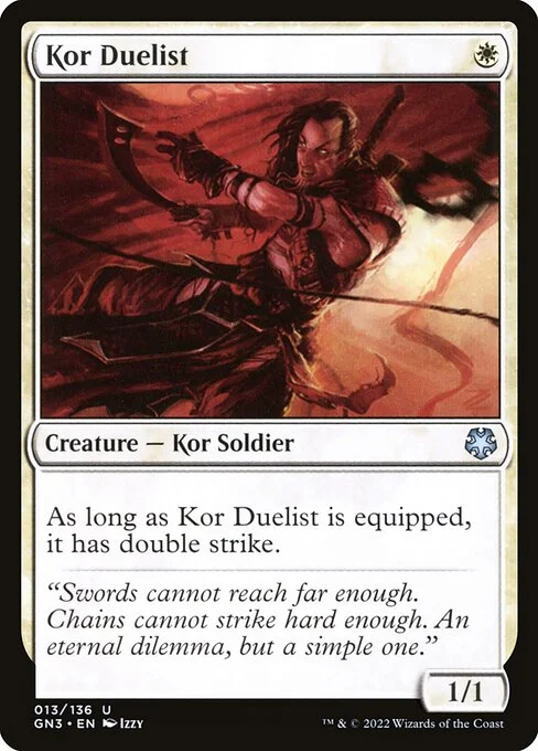 Kor Duelist, carta Magic di tipo Creature — Kor Soldier illustrata da Izzy