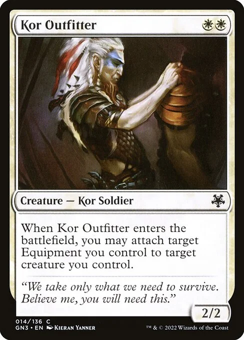 Kor Outfitter, carta Magic di tipo Creature — Kor Soldier illustrata da Kieran Yanner