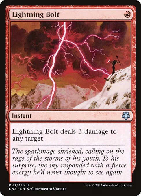 Lightning Bolt, carta Magic di tipo Instant illustrata da Christopher Moeller