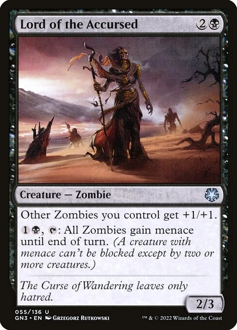 Lord of the Accursed, carta Magic di tipo Creature — Zombie illustrata da Grzegorz Rutkowski