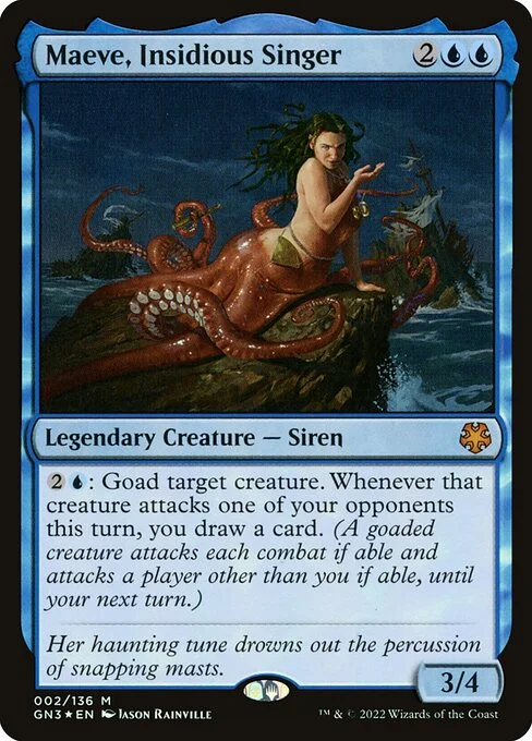 Maeve, Insidious Singer, carta Magic di tipo Legendary Creature — Siren illustrata da Jason Rainville
