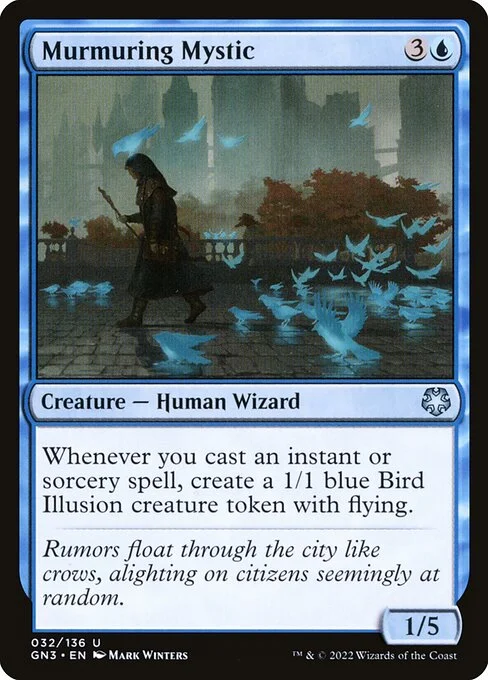 Murmuring Mystic, carta Magic di tipo Creature — Human Wizard illustrata da Mark Winters