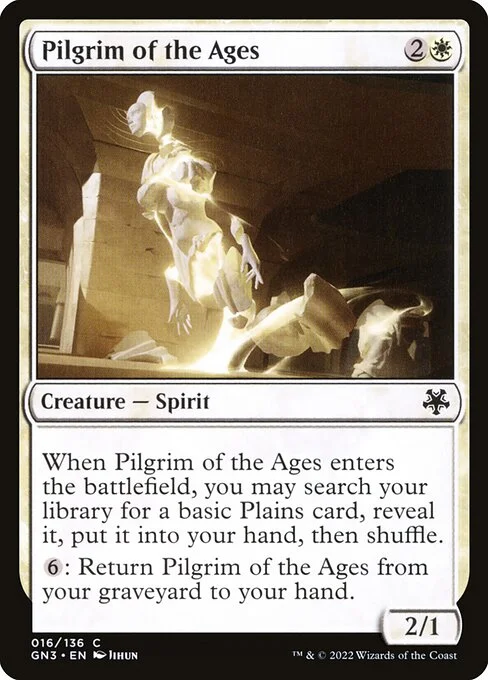 Pilgrim of the Ages, carta Magic di tipo Creature — Spirit illustrata da JiHun Lee