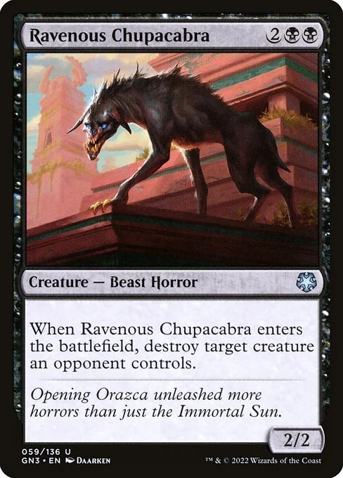 Ravenous Chupacabra, carta Magic di tipo Creature — Beast Horror illustrata da Daarken
