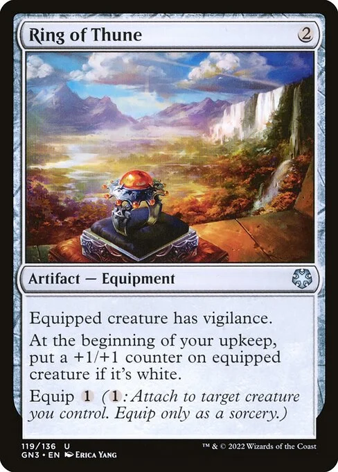 Ring of Thune, carta Magic di tipo Artifact — Equipment illustrata da Erica Yang
