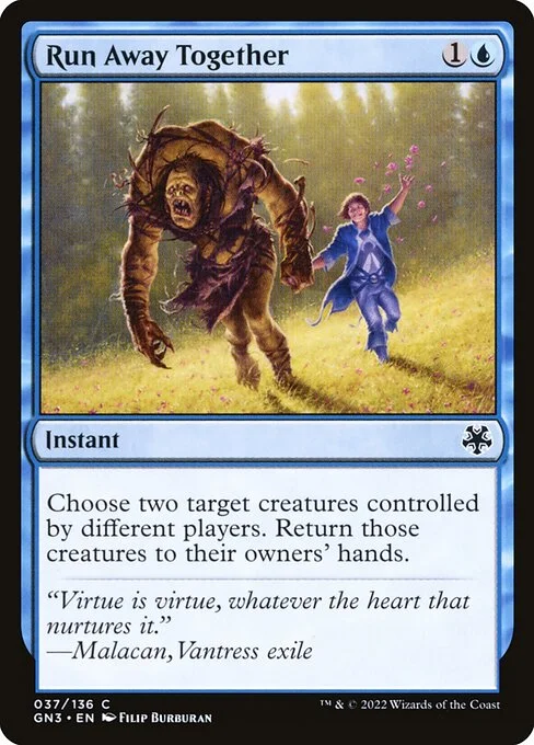 Run Away Together, carta Magic di tipo Instant illustrata da Filip Burburan