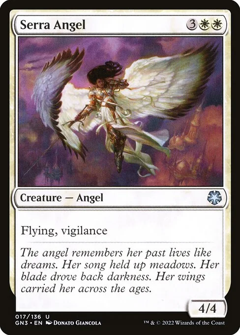 Serra Angel, carta Magic di tipo Creature — Angel illustrata da Donato Giancola