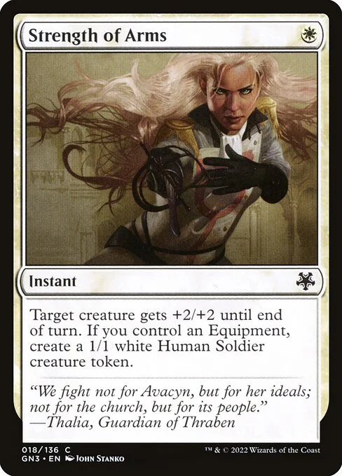 Strength of Arms, carta Magic di tipo Instant illustrata da John Stanko