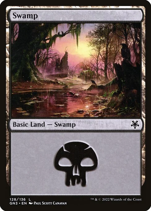 Swamp, carta Magic di tipo Basic Land — Swamp illustrata da Paul Scott Canavan