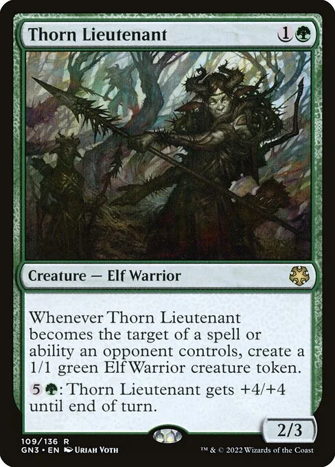 Thorn Lieutenant, carta Magic di tipo Creature — Elf Warrior illustrata da Uriah Voth